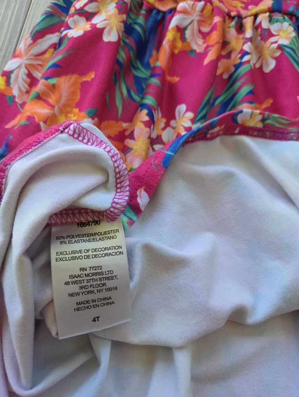4t Tommy Bahama Floral Flutter Sleeve Dress - Picture 6 of 6